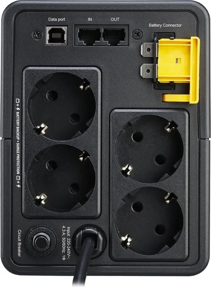 APC Back-UPS BX Line-Interactive UPS 950VA 230V Tower with Automatic Voltage Regulation AVR and Surge Protection for Home and Business Electronics