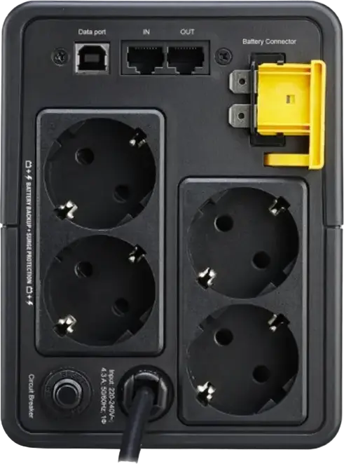 APC Back-UPS BX Line-Interactive UPS 950VA 230V Tower with Automatic Voltage Regulation AVR and Surge Protection for Home and Business Electronics