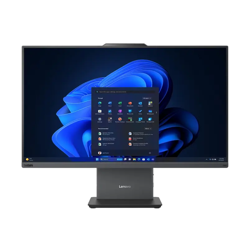 Моноблок Lenovo ThinkCentre neo 55a Gen 6, 23.8 дюйма FHD IPS, AMD Ryzen 5, 16GB DDR5, 512GB SSD NVMe, AMD Radeon 780M, Wi-Fi 6, Luna Grey