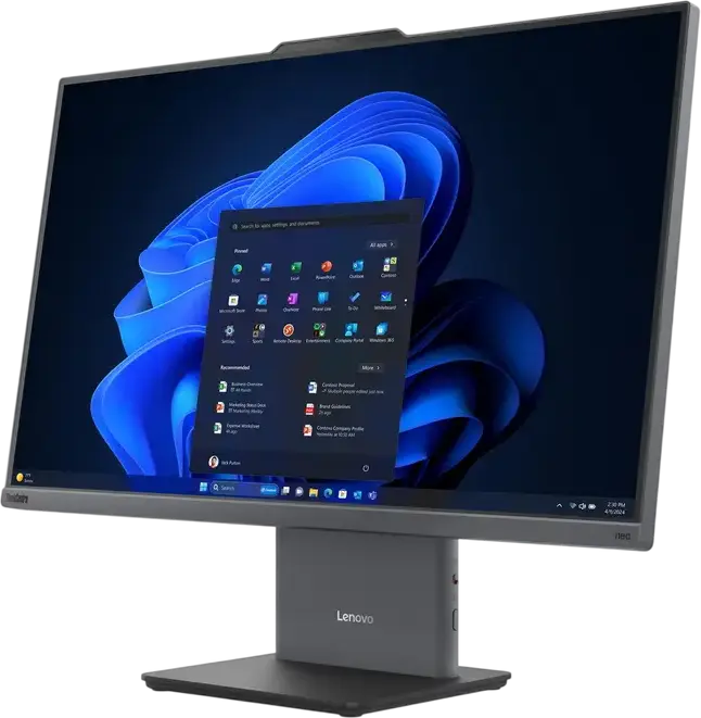 Моноблок Lenovo ThinkCentre neo 55a Gen 6, 23.8 дюйма FHD IPS, AMD Ryzen 5, 16GB DDR5, 512GB SSD NVMe, AMD Radeon 780M, Wi-Fi 6, Luna Grey