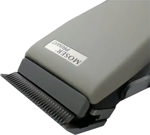 Moser Primat 1230-0051 Professional Hair Clipper, Stainless Steel STAR Blade 46mm, 0.1-3mm Cutting Length, Silent Oscillating Motor, Made in Germany
