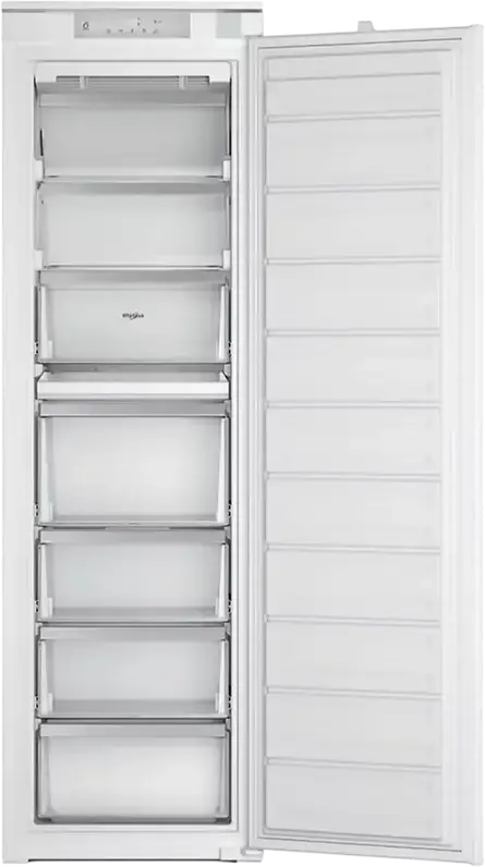 Whirlpool WHSD18F013D1 Built-in Upright Freezer, No Frost, 6th Sense Technology, 209L Capacity, Energy Class E, White, 177x54x54.5 cm