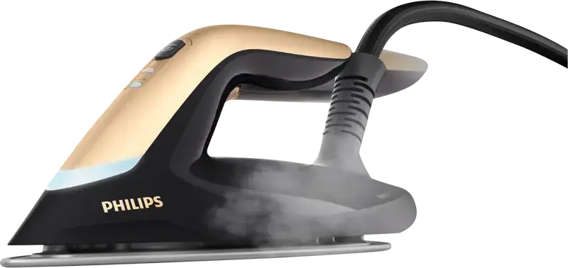 Philips PerfectCare 8000 PSG8130/80 Steam Generator Iron, 2700W, 8.5 bar, 700g/min Steam Boost, SteamGlide Elite Soleplate, OptimalTEMP, Black Gold