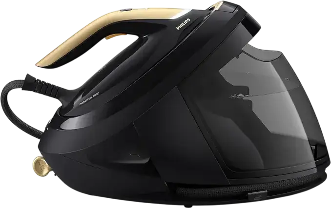 Philips PerfectCare 8000 PSG8130/80 Steam Generator Iron, 2700W, 8.5 bar, 700g/min Steam Boost, SteamGlide Elite Soleplate, OptimalTEMP, Black Gold