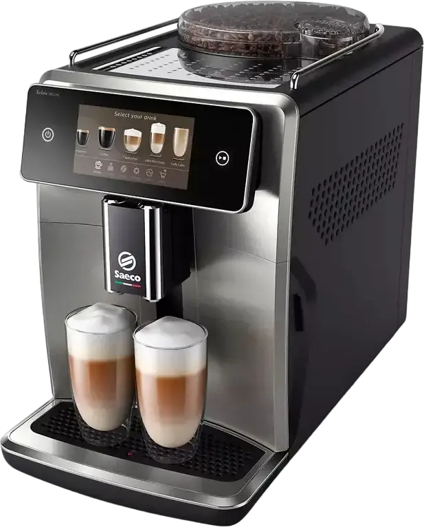 Saeco Xelsis Deluxe SM8785/00 Fully Automatic Espresso Machine, 1500W, 15 Bar, 1.7L Tank, 5-inch TFT Touchscreen, Ceramic Grinder, Wi-Fi, Black
