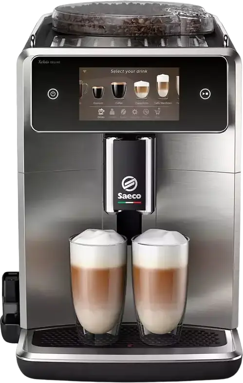 Saeco Xelsis Deluxe SM8785/00 Fully Automatic Espresso Machine, 1500W, 15 Bar, 1.7L Tank, 5-inch TFT Touchscreen, Ceramic Grinder, Wi-Fi, Black