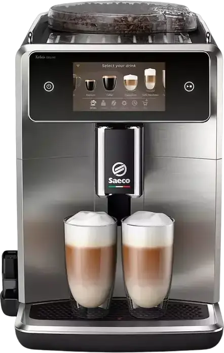 Saeco Xelsis Deluxe SM8785/00 Fully Automatic Espresso Machine, 1500W, 15 Bar, 1.7L Tank, 5-inch TFT Touchscreen, Ceramic Grinder, Wi-Fi, Black