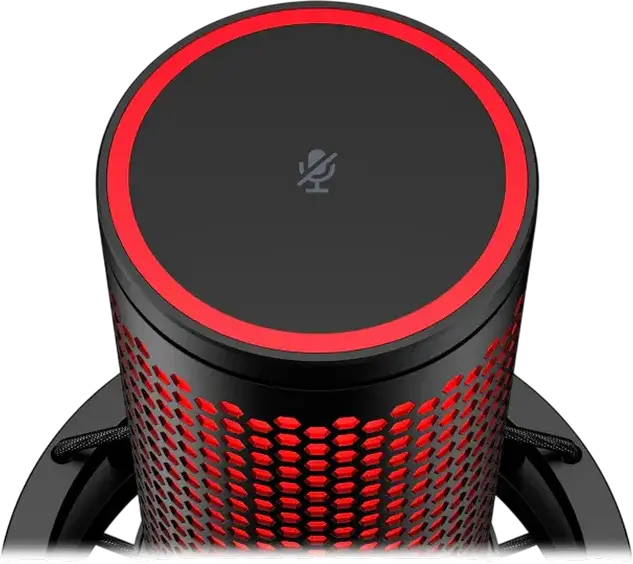 Microfon Condensator USB HyperX QuadCast 2 872V1AA, 4 Tipare de Polarizare, 24-bit/96kHz, Iluminare RGB, Senzor Tap-to-Mute, Shock Mount, PC, Mac, PS5