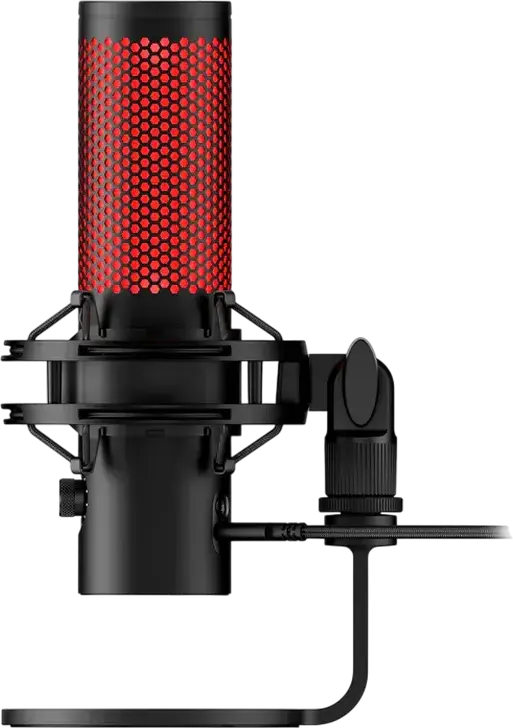 Microfon Condensator USB HyperX QuadCast 2 872V1AA, 4 Tipare de Polarizare, 24-bit/96kHz, Iluminare RGB, Senzor Tap-to-Mute, Shock Mount, PC, Mac, PS5