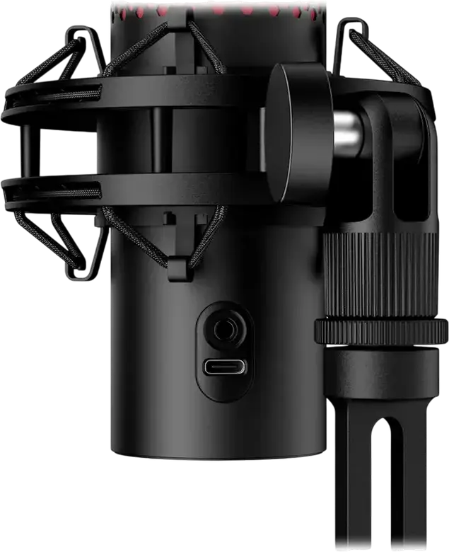 Microfon Condensator USB HyperX QuadCast 2 872V1AA, 4 Tipare de Polarizare, 24-bit/96kHz, Iluminare RGB, Senzor Tap-to-Mute, Shock Mount, PC, Mac, PS5