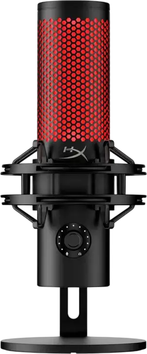 Microfon Condensator USB HyperX QuadCast 2 872V1AA, 4 Tipare de Polarizare, 24-bit/96kHz, Iluminare RGB, Senzor Tap-to-Mute, Shock Mount, PC, Mac, PS5