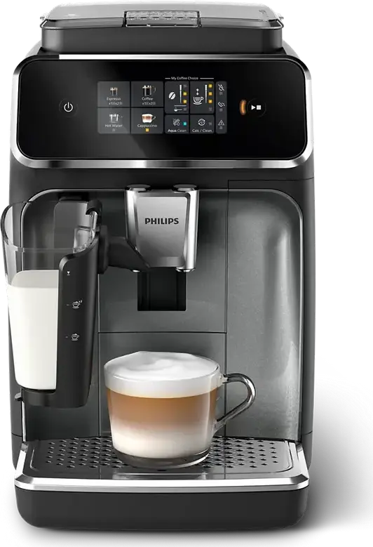 Philips EP2339/40 Serie 2300 Aparat de Cafea Espresso Automat cu LatteGo, 15 bar, Rezervor 1.8L, SilentBrew, Râșniță 12 trepte, Negru
