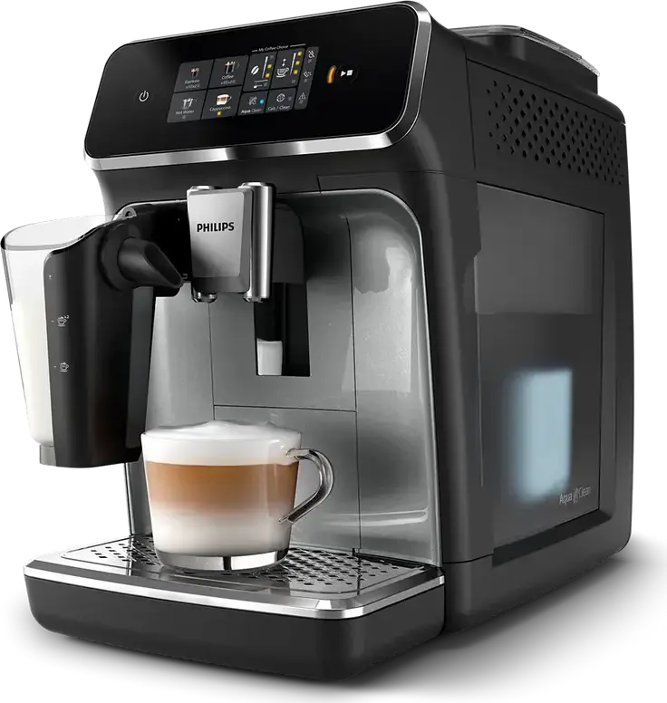 Philips EP2339/40 Serie 2300 Aparat de Cafea Espresso Automat cu LatteGo, 15 bar, Rezervor 1.8L, SilentBrew, Râșniță 12 trepte, Negru