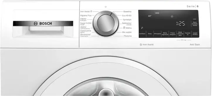 Masina de spalat rufe cu incarcare frontala Bosch Serie 6 WGG154ZSPL, Capacitate 10kg, Clasa Energetica A, 1400 rpm, Motor EcoSilenceDrive, Curatare cu Abur, Alb