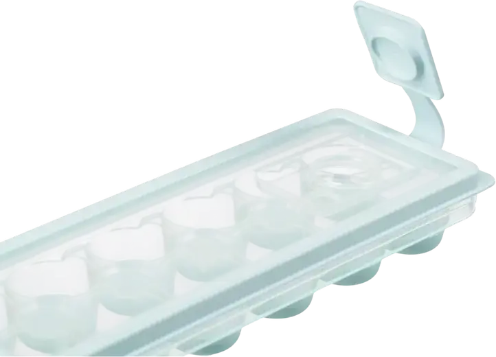 Tava pentru gheață Ardesto AR1104TP Fresh cu capac și valvă de reumplere, 12 secțiuni cilindrice, Plastic și Silicon, compatibilă cu mașina de spălat vase, 270 x 95 x 38 mm