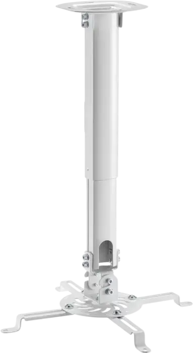 Reflecta Prometheus 380-580 Universal Ceiling Projector Mount, Height Adjustable 380-580mm, 13.5kg Max Load, 360° Rotation, White