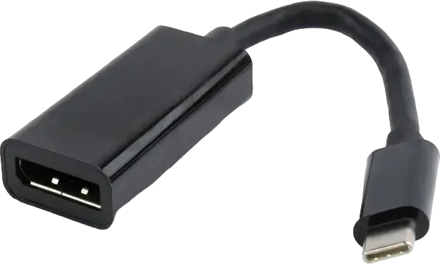 Adaptor Video Cablexpert A-CM-DPF-01, Type-C - DisplayPort (F), 0,15m, Negru