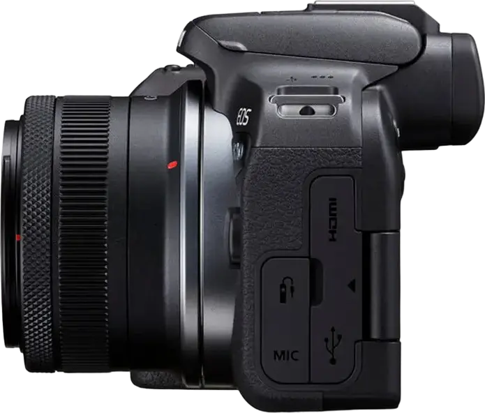 aparat foto Mirrorless Canon EOS R10 cu Obiectiv RF-S 18-45mm IS STM, Senzor APS-C CMOS 24.2MP, Procesor DIGIC X, Video 4K 60fps, Dual Pixel CMOS AF II