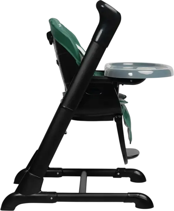 Caretero Indigo 2-in-1 High Chair and Electric Swing, Aluminum Frame, 5-Point Harness, Adjustable Height, Double Tray, Removable Toy Bar, 15kg Max