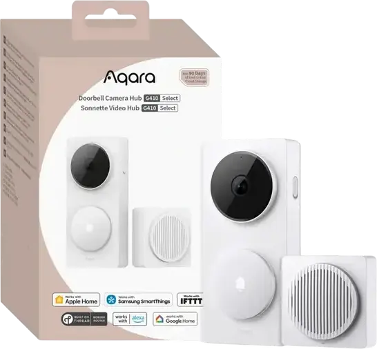 Aqara Doorbell Camera Hub G410 2K Video Doorbell with mmWave Radar, Face Recognition, Zigbee/Thread Hub, Matter Controller, Apple HomeKit Support