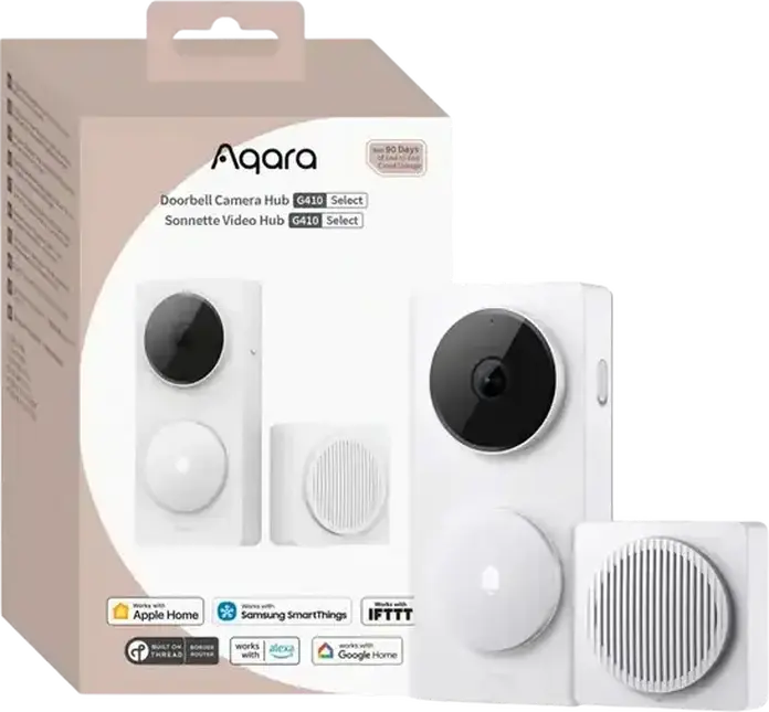 Aqara Doorbell Camera Hub G410 2K Video Doorbell with mmWave Radar, Face Recognition, Zigbee/Thread Hub, Matter Controller, Apple HomeKit Support