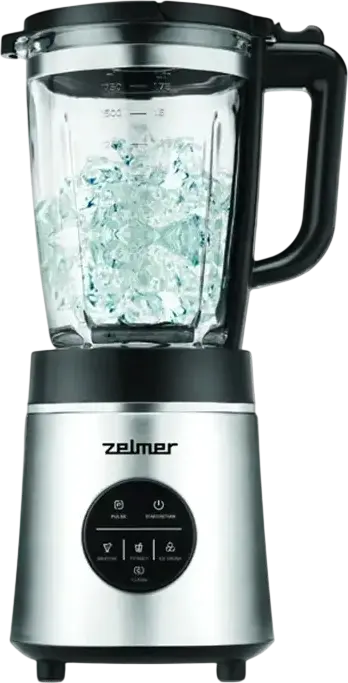 Zelmer ZSB4900 Countertop Blender, 1800W, 1.75L Glass Jar, Stainless Steel, 9 Speed Levels, LED Display, Ice Crush, Smoothie, Silver