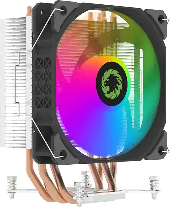 Cooler CPU Turn GameMax Ice-Blade, TDP 190W, 4 conductoare termice de cupru 6mm Direct Touch, Ventilator PWM 120mm, Iluminare FRGB, pentru Intel LGA1700/1200/115x si AMD AM4/AM5