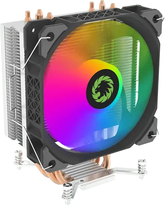 Cooler CPU Turn GameMax Ice-Blade, TDP 190W, 4 conductoare termice de cupru 6mm Direct Touch, Ventilator PWM 120mm, Iluminare FRGB, pentru Intel LGA1700/1200/115x si AMD AM4/AM5