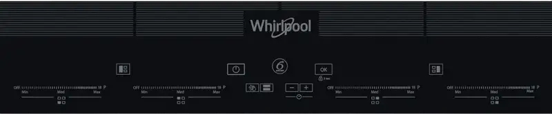 Индукционная варочная панель Whirlpool SMO 658C/BT/IXL, стеклокерамика iXelium, 4 зоны FlexiFull, 6th Sense, сенсорное управление, черная, 65 см