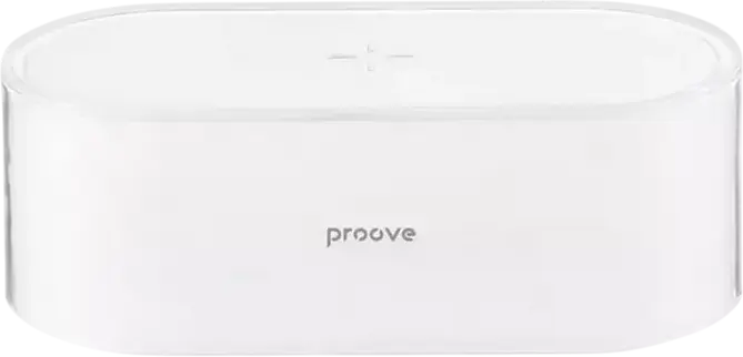 Lampă de noptă LED Proove Glow cu Încărcător Wireless, Control Tactil, Lumini RGB și Alb Cald 3500K, Baterie 1200mAh, USB Type-C, ABS, Albă