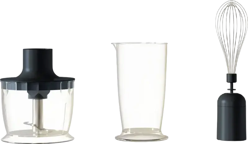 Electrolux Create 5 E5HB1-6SS Hand Blender, 1000W Immersion Blender with Stainless Steel Foot, TruFlow Technology, Mini Chopper and Whisk, 0.7L Beaker