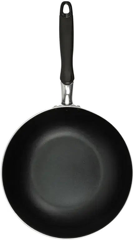 Resto 93603 Antares Aluminum Wok Pan, 30 cm Diameter, 9 cm Height, Non-stick PFLUON Coating, Bakelite Handle, Induction Compatible, PFOA Free, Black