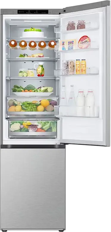 LG GBV7280 Combi Refrigerator Bottom Freezer 419L Energy Class B Silver Door Cooling+ Inverter Linear Compressor Freestanding 203 cm