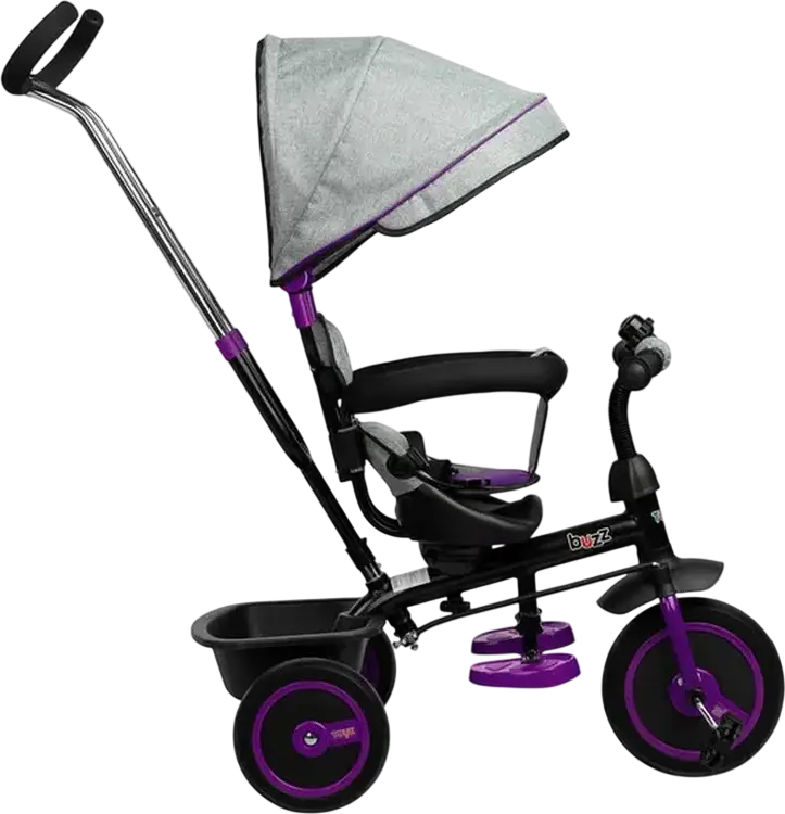 Triciclu pentru copii Caretero Buzz TOYZ-0332 cu centură de siguranță în 3 puncte, scaun reversibil, copuz detașabil și coș de depozitare, max 25kg