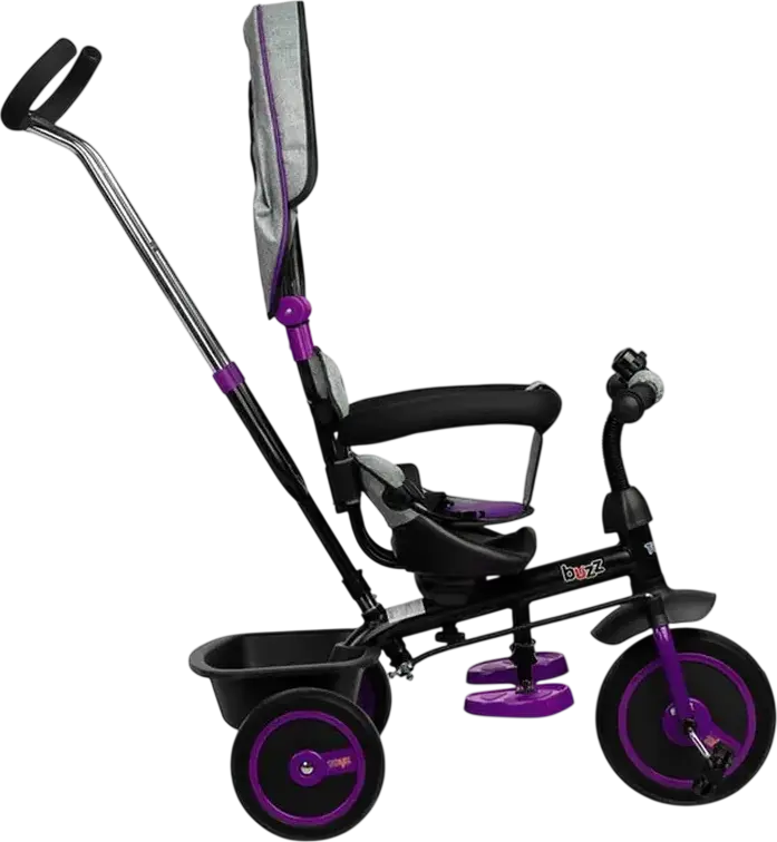 Triciclu pentru copii Caretero Buzz TOYZ-0332 cu centură de siguranță în 3 puncte, scaun reversibil, copuz detașabil și coș de depozitare, max 25kg