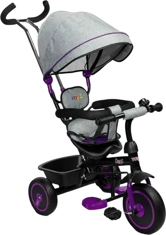 Triciclu pentru copii Caretero Buzz TOYZ-0332 cu centură de siguranță în 3 puncte, scaun reversibil, copuz detașabil și coș de depozitare, max 25kg