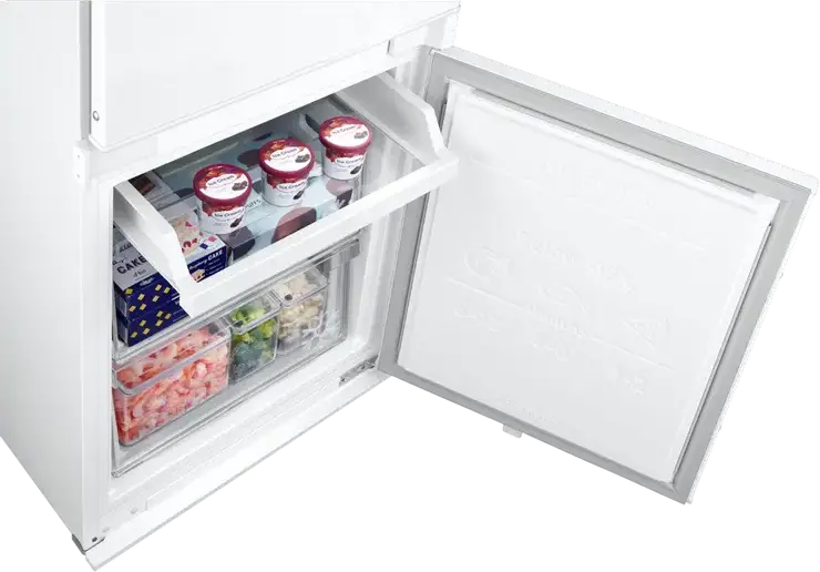 Frigider Încorporabil Samsung BRB70F26CES0EO cu Congelator Jos, No Frost, All-Around Cooling, SmartThings Wi-Fi, 267L, Alb, 177.5x54x55 cm