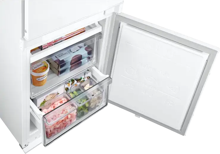 Frigider Încorporabil Samsung BRB70F26CES0EO cu Congelator Jos, No Frost, All-Around Cooling, SmartThings Wi-Fi, 267L, Alb, 177.5x54x55 cm