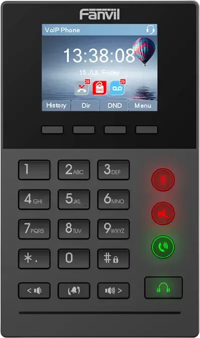 Fanvil X2P IP Phone for Call Centers, 2.8-inch Color LCD, 2 SIP Lines, PoE, Noise Reduction, EHS Headset Support, Black