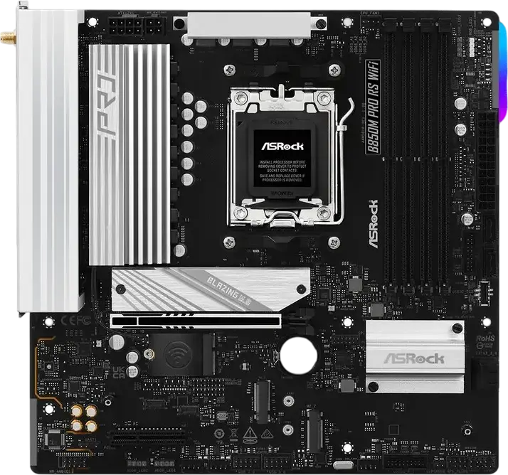 Placă de bază ASRock B850M PRO RS WIFI, AM5, AMD B850, Micro-ATX