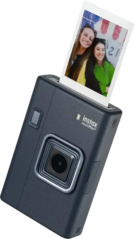 Fujifilm Instax Mini LiPlay+ Hybrid Instant Camera, 3.0 inch LCD Screen, CMOS Sensor, Bluetooth Connectivity, Midnight Blue