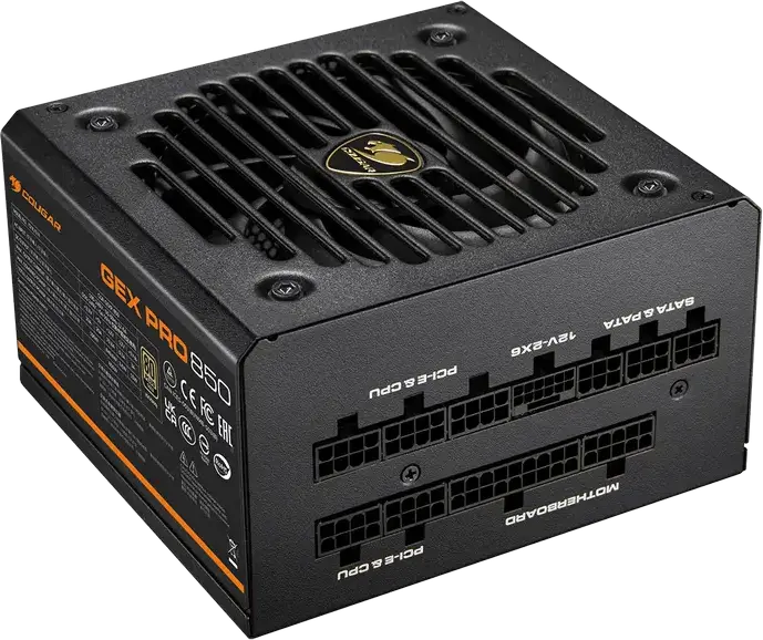 Sursa Alimentare Cougar GEX PRO 750W, 80 PLUS Gold, Complet Modulare ATX 3.1, Conector 12V-2x6, Condensatori Japonezi, Negru