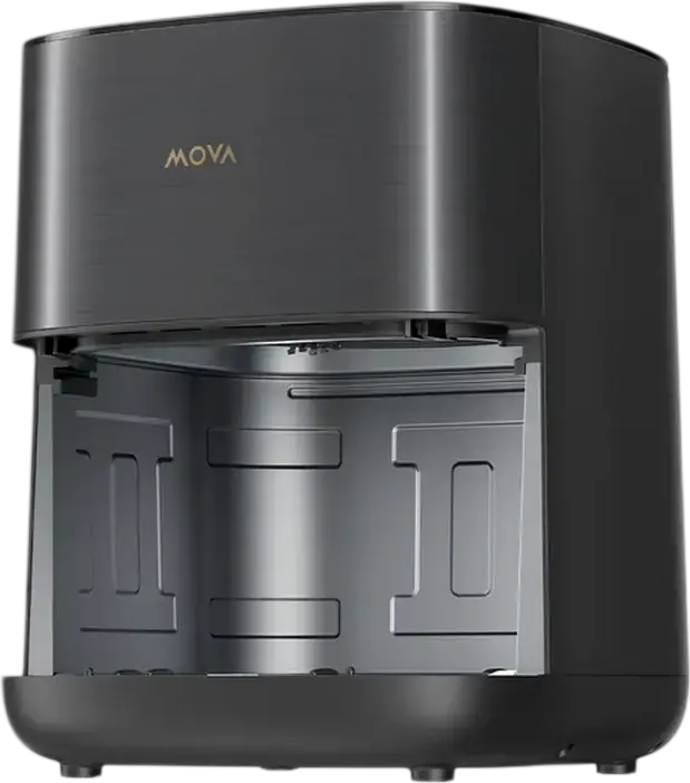 Mova FD10S Pro Air Fryer Multicooker, 6L Ceramic Bowl, 2000W, 12 Programs, 40-230°C, Viewing Window, Black, with Removable Basket and Grill Rack