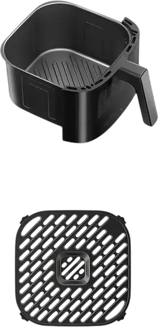 Mova FD10S Pro Air Fryer Multicooker, 6L Ceramic Bowl, 2000W, 12 Programs, 40-230°C, Viewing Window, Black, with Removable Basket and Grill Rack