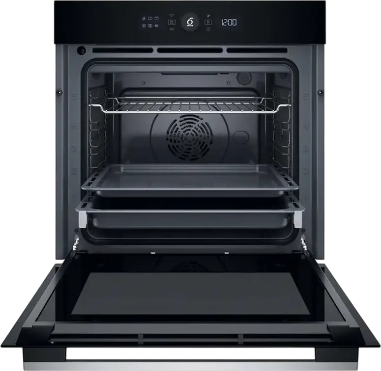 Cuptor Electric Incorporabil Whirlpool WOI5S8CM1SXA, 73L, Clasa Energetica A+, Tehnologie 6th Sense, Curatare Catalitica, Convectie si Grill, Inox