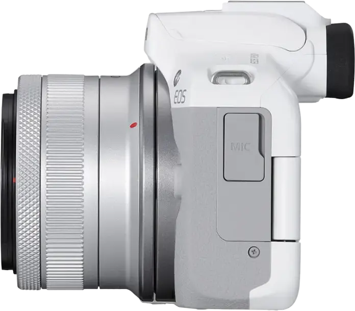 Беззеркальный фотоаппарат Canon EOS R50 с объективом RF-S 18-45mm IS STM, сенсор APS-C CMOS 24.2 Мп, процессор DIGIC X, видео 4K, Dual Pixel CMOS AF II, Белый