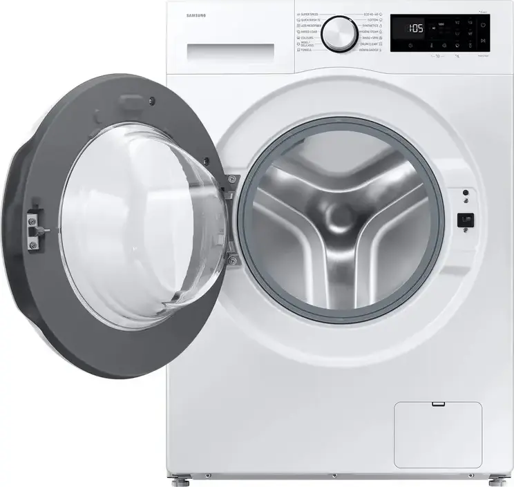 Samsung WW80FG5L32TELE Front-Loading Washing Machine, 8kg, Energy Class A, 1200 rpm, Digital Inverter, AI Ecobubble, Hygiene Steam, SmartThings Wi-Fi, White