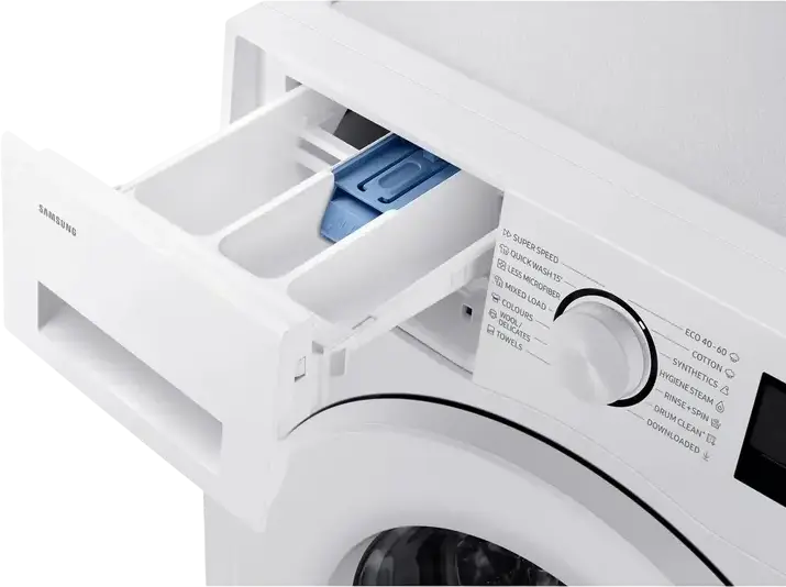 Samsung WW80FG5L32TELE Front-Loading Washing Machine, 8kg, Energy Class A, 1200 rpm, Digital Inverter, AI Ecobubble, Hygiene Steam, SmartThings Wi-Fi, White
