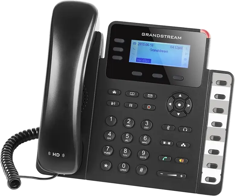 Grandstream GXP1630 Gigabit IP Phone, 3 SIP Lines, 132x64 Backlit LCD, 8 BLF Keys, 4-Way Conferencing, PoE IEEE 802.3af, Dual 10/100/1000 Mbps Ethernet, Black