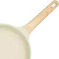 RESTO 93809 RAN Frying Pan, 24 cm, Recycled Die-Cast Aluminum, Pfluon Cookmark Non-Stick Coating, Induction Bottom, Ergonomic Soft-Touch Handle, Beige